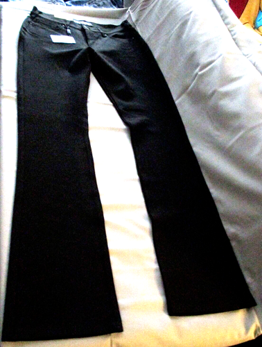 Silver Jeans Women's NWT 27 x 33 Black Aiko Fit Baby Boot Cut Stretch Mid Rise