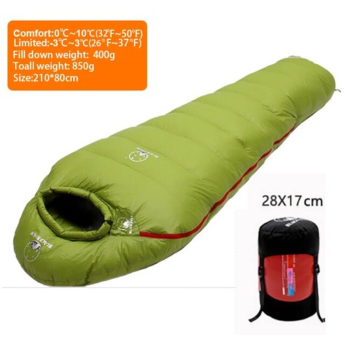 Very Warm Goose Down Filled Mummy Style Sleeping Bag Fit for Winter Thermal - Picture 22 of 37