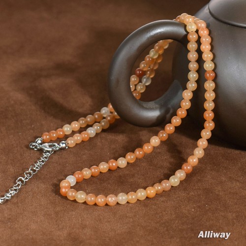 Kristall Edelstein Perlen Halskette 4 mm Jaspis Opal Achat Quarz Amethyst Stein - Bild 360 von 603