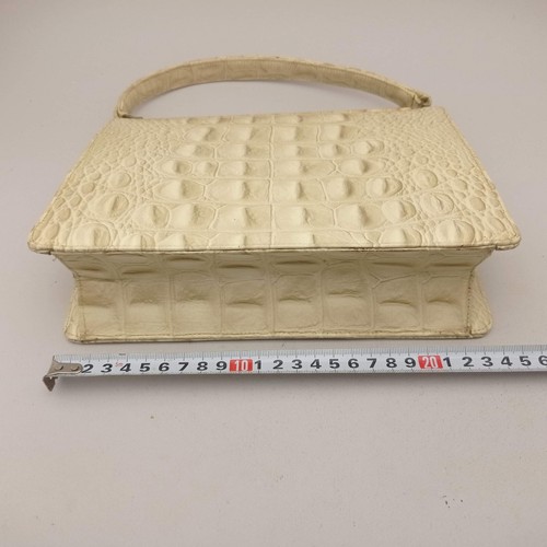 Stylecraft Miami Albino Crocodile Art Deco Bag Unique Vintage 50s - Picture 7 of 11