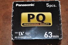 5 New Panasonic PQ MiniDV Tapes AY-DVM63PQUS