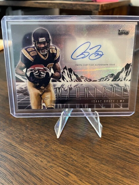 2024 Topps Midnight Isaac Bruce Horizon Auto Sparkle Refractor HZS-IB Rams
