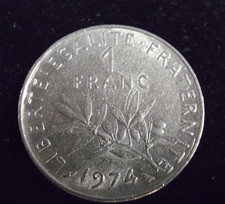 Moneta da 1 franco francese 1974