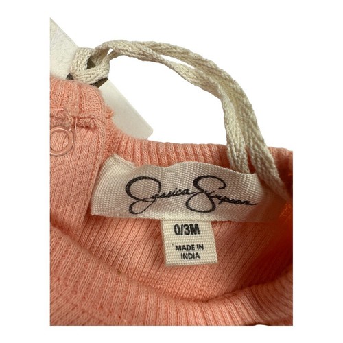 Jessica Simpson Shirt Baby Girl 0-3 Months Pink Flowy Ruffle Short Sleeve Shirt - Picture 4 of 5