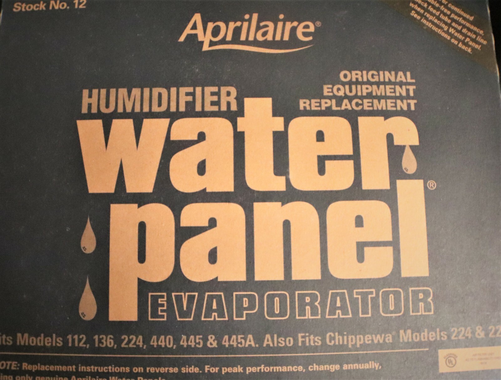 Aprilaire 12 A2 Humidifier Water Panel Evaporator Equipment Replacement