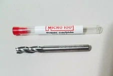 NEW Micro 100 Super Carbide 3/16" .1875" 3 Flute End Mill EMS-187-3 USA