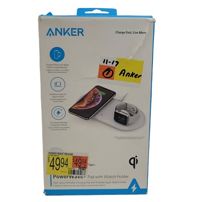 Anker Wireless Charger in PowerWave+ Pad with Apple Watch