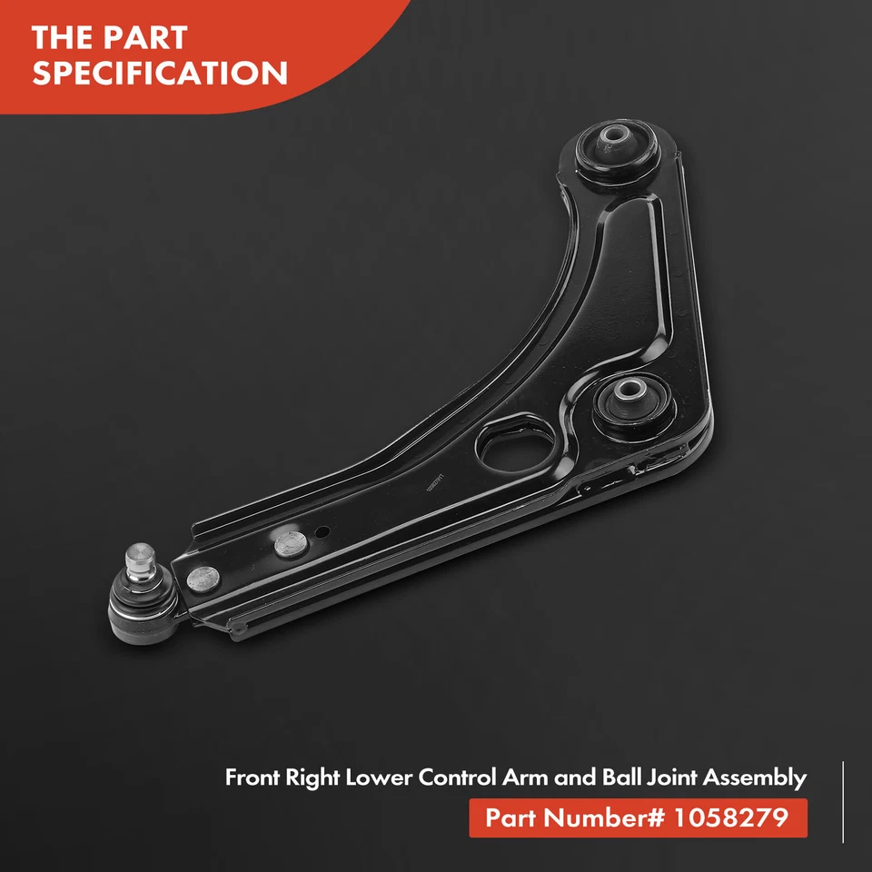Novo braço de controle inferior dianteiro direito e junta esférica para Ford Escort 1991-1996 Mercury - Imagem 4 de 4