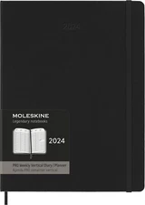 Moleskine PRO 12M *2024* Weekly Planner, Hard Cover XL (7.5" x 9.75")