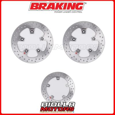SATZ BREMSSCHEIBEN BRAKING KYMCO XCITING R 500 2007 - 2011 VORNE + HINTEN 
