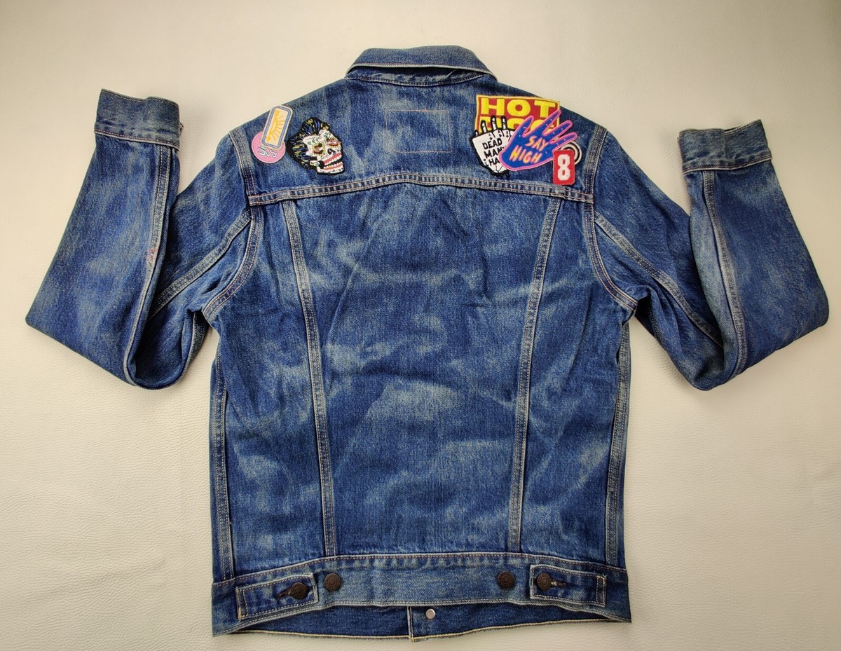 Levi's Limited Edition Men's Small Blue Multi-Patched Levi's Limited Edition Men's Small Blue Multi-Patched