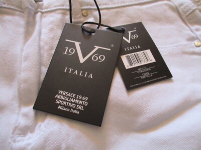New 19V69 Italia  ($-108)-Versace Milano Italia Women White Jeans Sz10/30