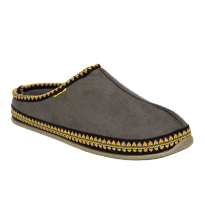 Deer Stags Wherever Slippers Mens 12 M Grey Faux Suede  display picture 3