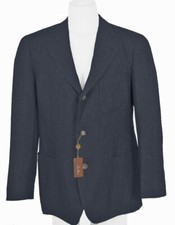 NEW  2795 Loro Piana Unstructured Linen Sportcoat Jacket US 40 e 50 Denim Blue