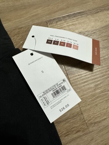 Target Ingrid & Isabel Maternity Ribbed Black Stretchy Shorts Size Small S Nwt - Picture 3 of 4
