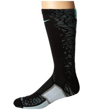 Nike 240434 Kids Matchfit Elite Crew Cut Socks Black/Hyper Turquoise Size 13C-3Y