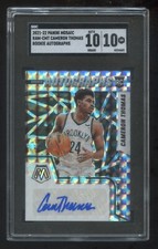 SGC 10 *10* AUTO  CAMERON THOMAS 2021 PANINI MOSAIC RC AUTOGRAPH PRIZM SP  NETS