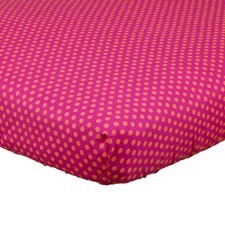 Crib Fitted Sheet Baby Girl Floral Polka Dot Pink Blue Aqua Green Yellow Purple