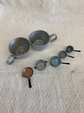 Vintage Miniature Dollhouse Kitchenware - mixture of pots, pans, cups