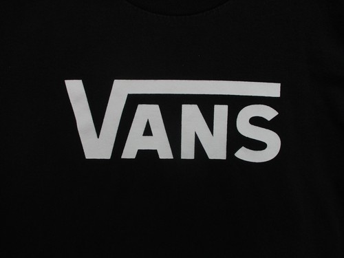 Vans Shirt Large Youth Black Casual Spell Out Logo Cotton Skateboard Modern Boys - Picture 2 of 9