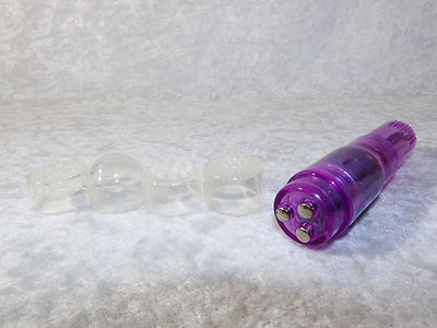 #ad Dr Berman Athena Mini Massager Powerful 4 Silicone Attachments Waterproof $17.95