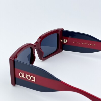 Gucci Women Sunglasses Burgundy Blue Rectangular GG1860S 003  display picture 1