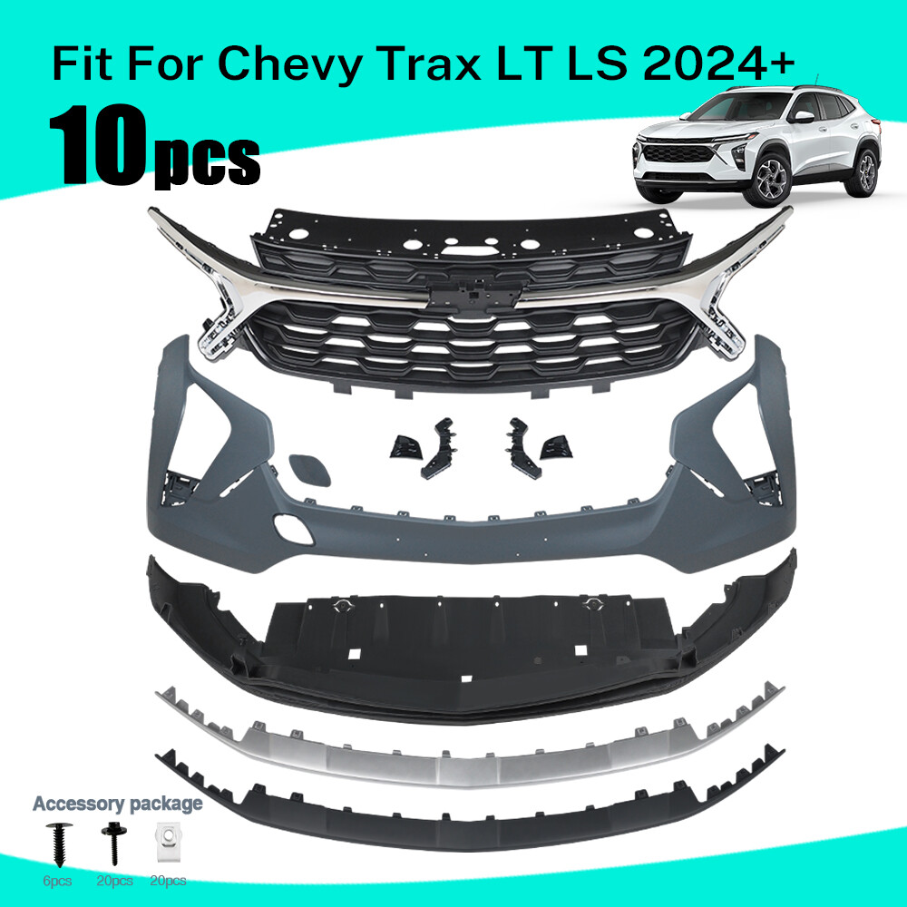 Front Bumper Cover Grille Assembly Kit Complete For Chevy Trax LS LT 2024-2025