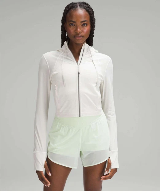 Womens cropped jacket with hood hot sale