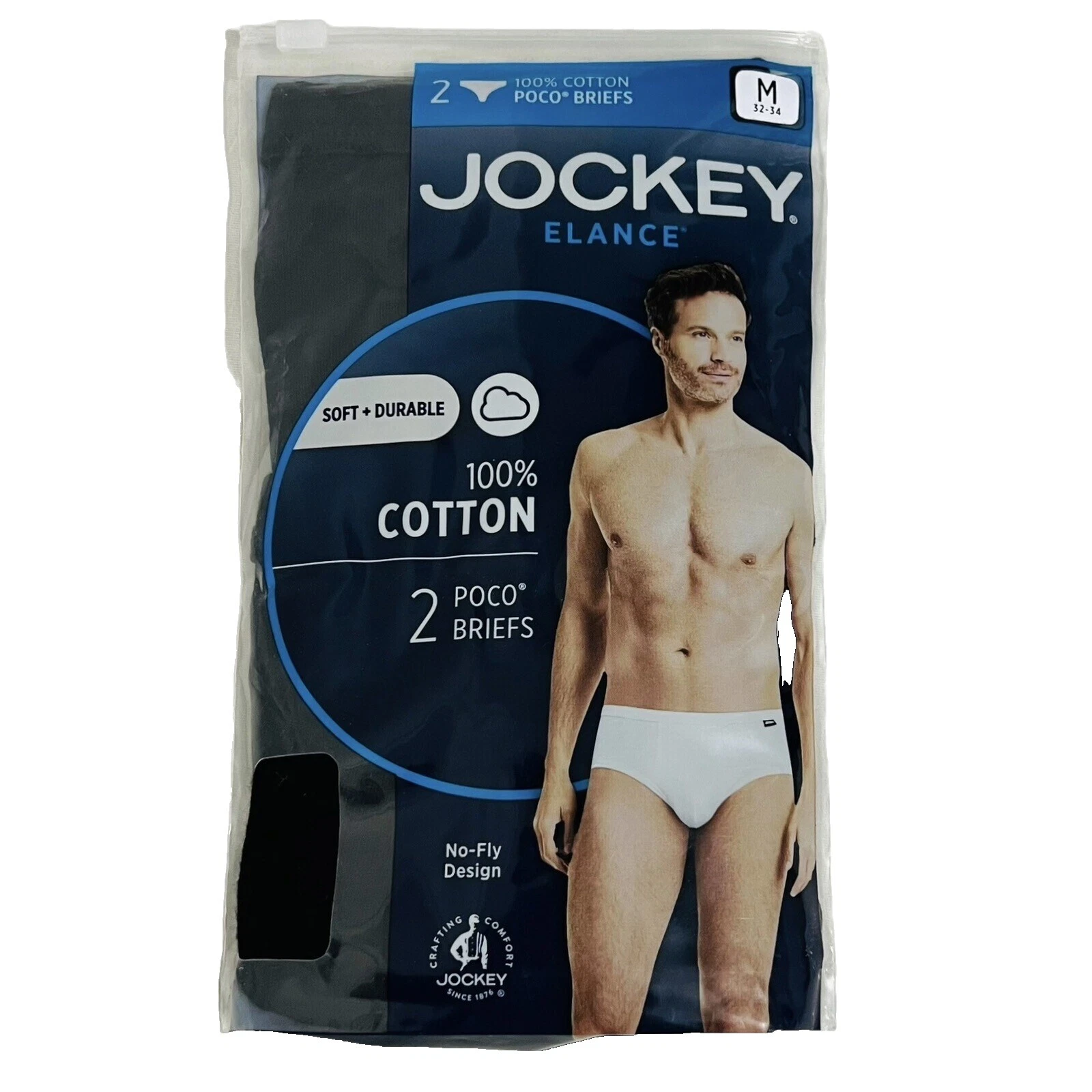 Jockey Algodón Negro Ropa Interior para Hombres