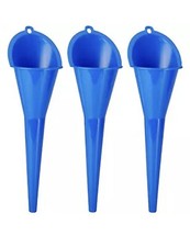 Lot 3 Plastic Funnel Automotive Small Engine Garage Oil Gas Steering Brake Fluid