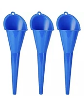 Lot 3 Plastic Funnel Automotive Small Engine Garage Oil Gas Steering Brake Fluid