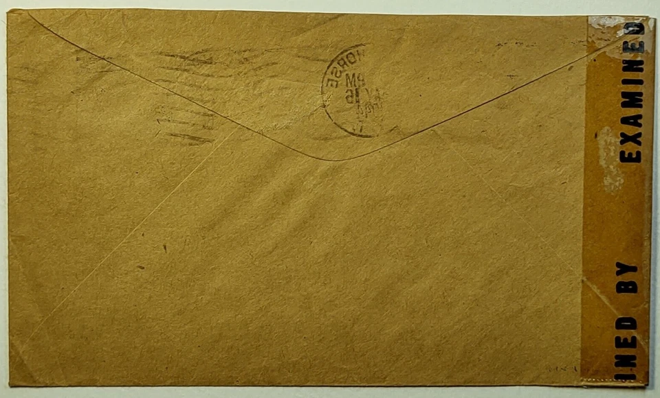 1947 Canada WWII Censored Airmail Cover White Horse to Long Beach CA - Image 2 of 2
