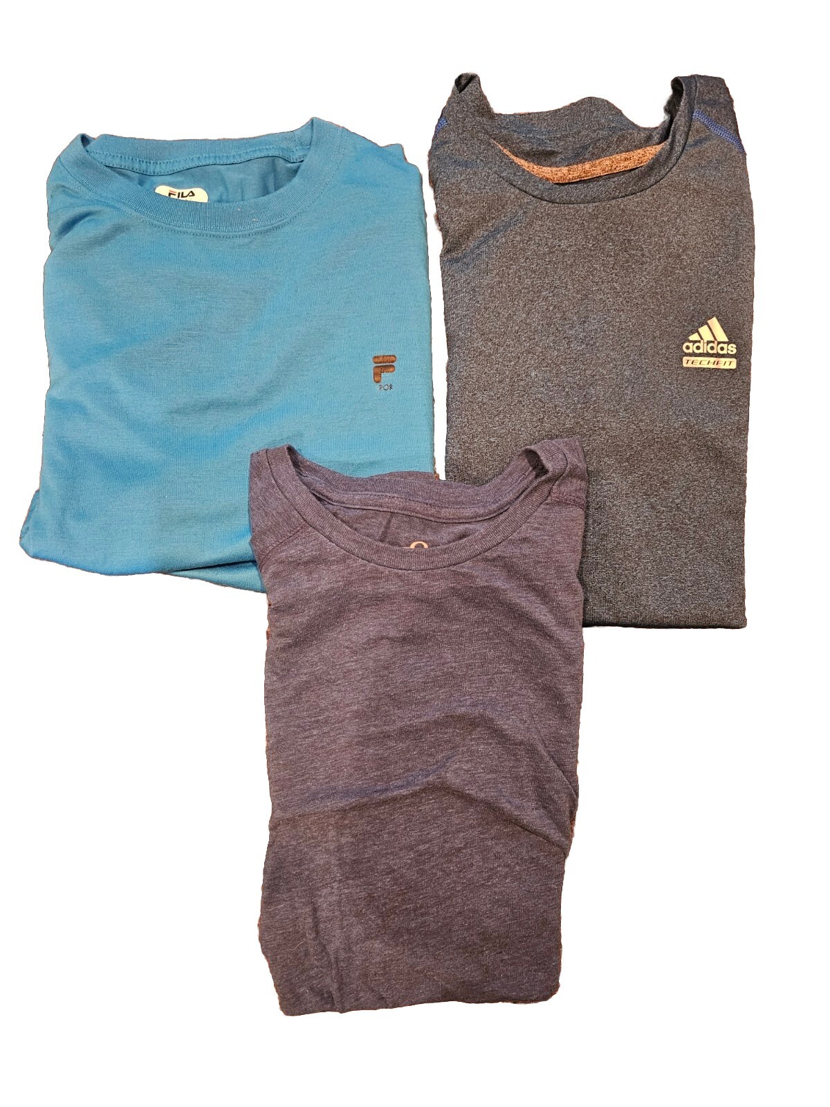 Lotto T shirt Uomo Blu Medio Atletica Adidas Fila Rock & Republic Nuove Senza Etichette