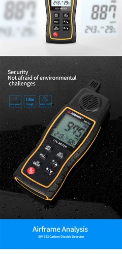 CO2 Meter Carbon Dioxide Temp RH Humidity Sensor Tester Air Quality Detector - Picture 13 of 15
