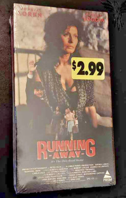 Sealed Running Away VHS sophia loren robert loggia prism cassette tape CULT