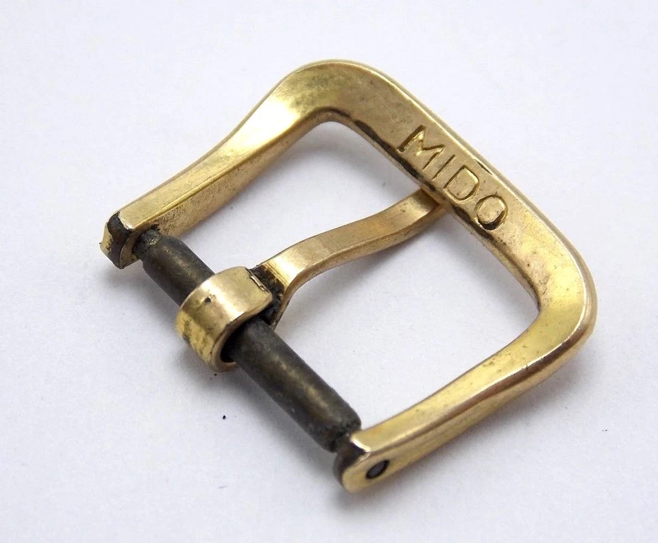 Correa de reloj vintage Mido rellena de oro amarillo de 13 mm hebilla firmada Foto 2 de 2