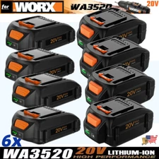 20 Volt For WORX 3.0,8.0AH MAX Extend Lithium Battery WA3520 WA3525 WA3575 WG155