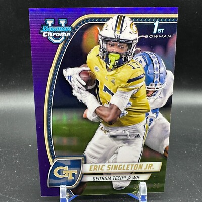 Eric Singleton Jr. PURPLE REF /399 2024 Bowman Chrome University #71 GT Auburn
