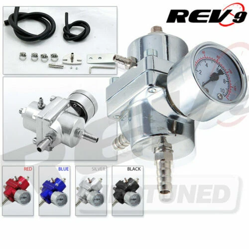 Articoli di controllo della pressione carburante argento per auto tuning ed elaborate