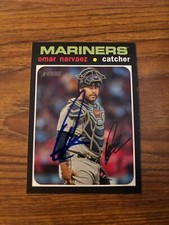 2020 Topps Heritage Omar Narvaez Seattle Mariners Autographed Card #28
