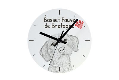 Basset Fauve de Bretagne clock with a picture of a dog Art-Dog