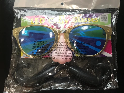 LED Crazy Glasses With Fake Mustache