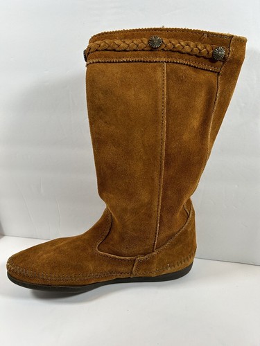 Minnetonka Moccasin Women’s Plain Calf Hi Top Boots 6 - Picture 3 of 7