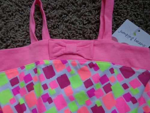 JUMPING BEANS girl's NWT sz 3T white & pinks sleeveless shorts 1-piece jumpsuit - Picture 2 of 7