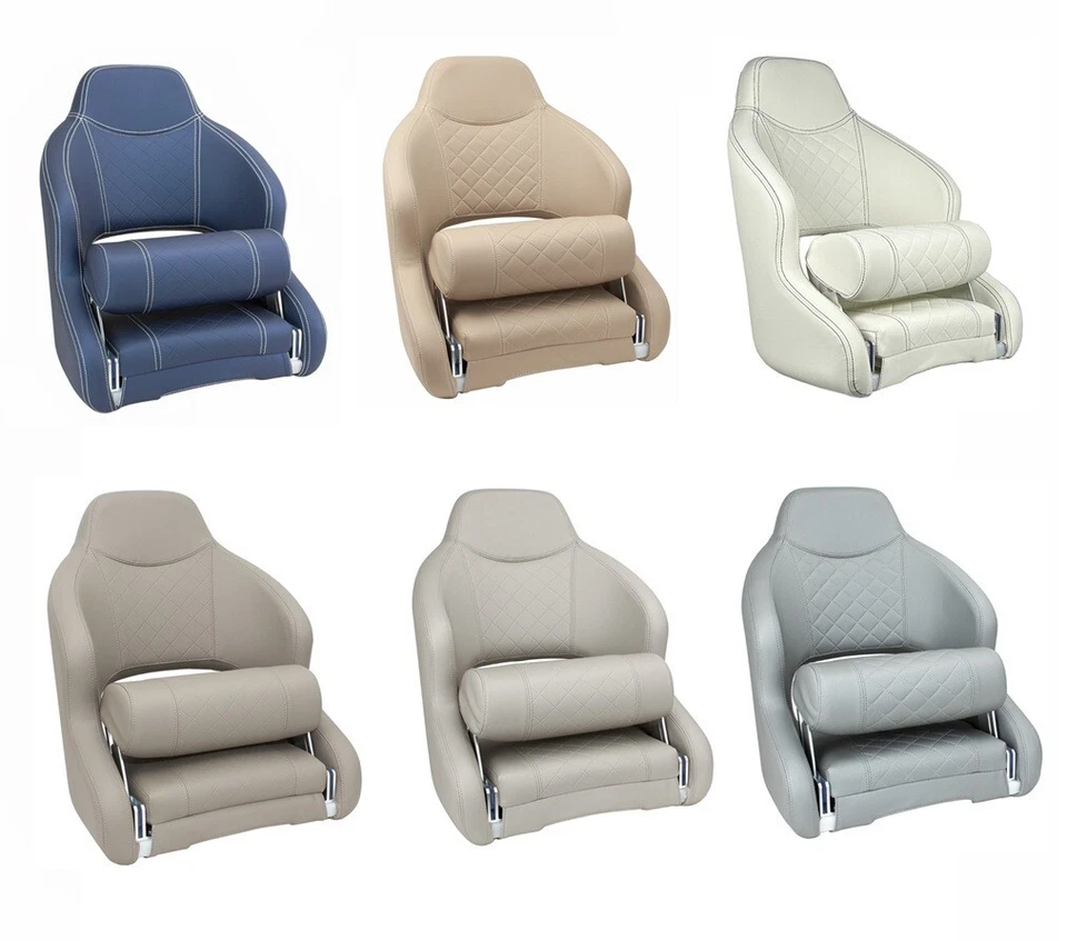 PONTTOR Bootssitz Bootsstuhl Steuerstuhl "MURR" FlipUp Kunstleder Boot Yacht