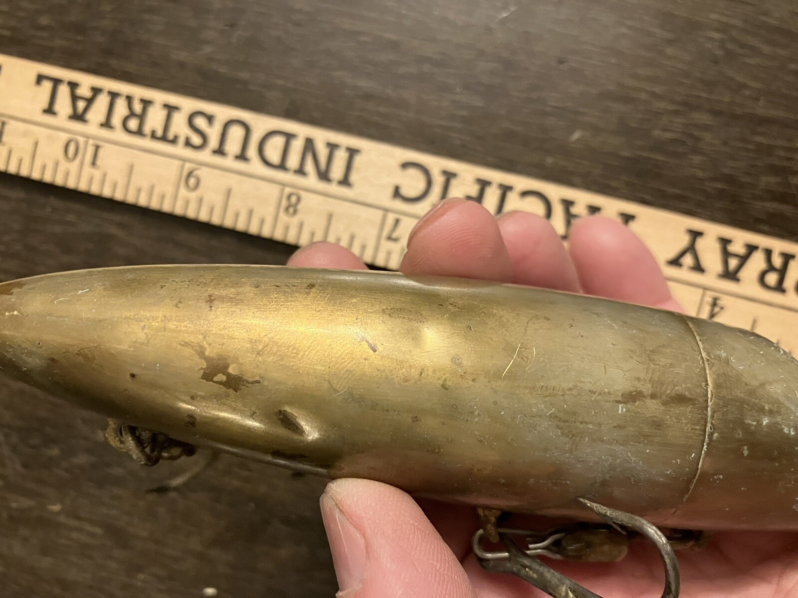 Vintage Brass Salmon Plug Fishing Lure The Alaskan Plug Alaska Tackle
