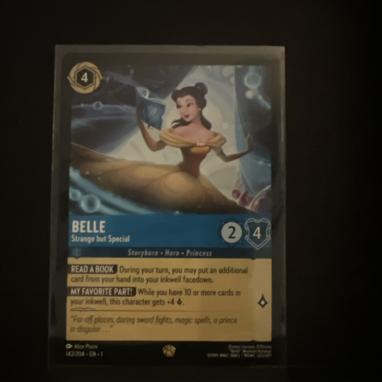 Belle Strange But Special 142/204 Legendary The First Chapter Lorcana NM Disney