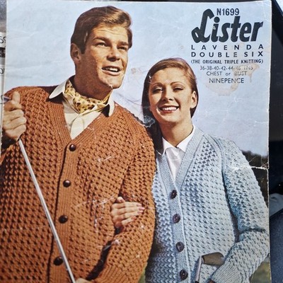 Lister Lee 1699 Erwachsene Strickjacke Strickmuster Dreifachstrick 36-46'' Original 