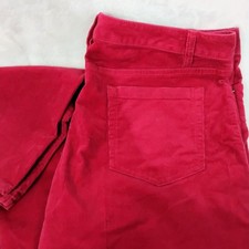 Coldwater Creek Wine Red Corduroy Bootcut Pants Womens 12 Jeans M