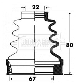 BORG & BECK BCB2870 Drive Shaft Bellow Kit Front Left Fits Toyota Auris Corolla